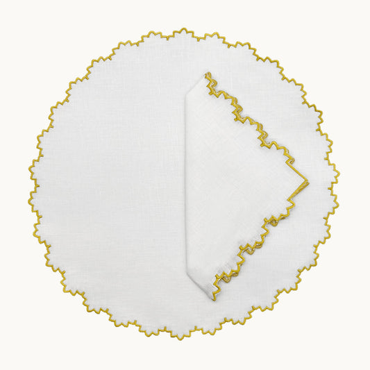 Gardenia gold linen placemat (set of 4)