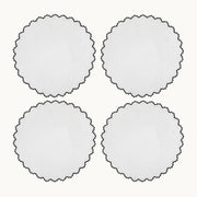 Gardenia black linen placemat (set of 4)