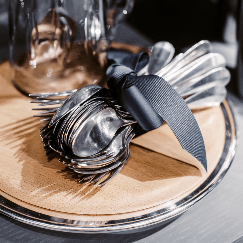 French Vintage Silver Flatware, Set of 12