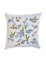 Hand Embroidered  Bouquet Pillow Cover 20" x 20"