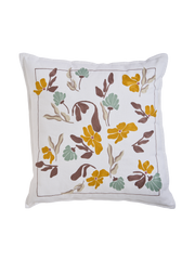 Hand Embroidered  Bouquet Pillow Cover 20" x 20"