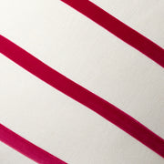 Fuchsia Pink and Ivory Thin Velvet Stripe Throw Pillow