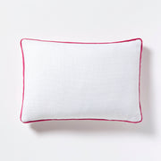 Fuchsia Pink Velvet Gusseted Lumbar Throw Pillow