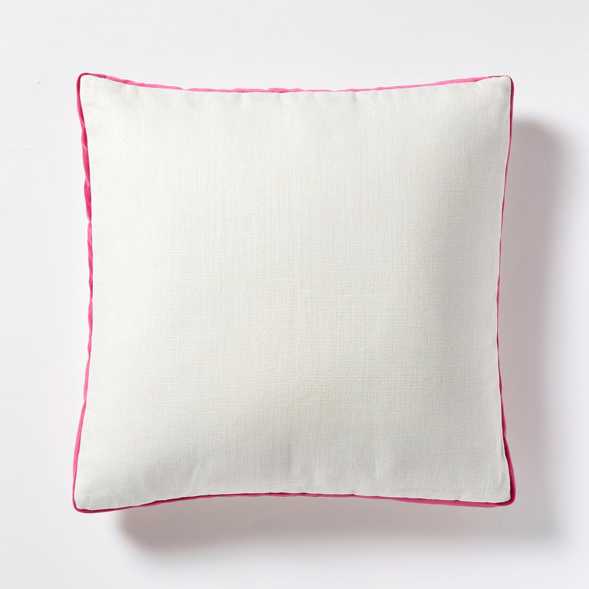 Fuchsia Pink Velvet Gusseted Square Throw Pillow