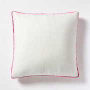 Fuchsia Pink Velvet Gusseted Square Throw Pillow