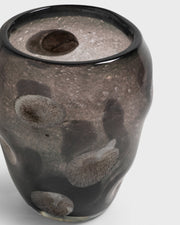 Glass Vase Piemonte Grey & White Large