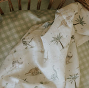 Dino Dreams Swaddle - Sage