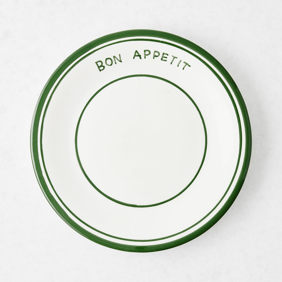 Green Bon Appetit Ceramic Salad Plate