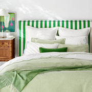Green Italian Herringbone Throw Blanket
