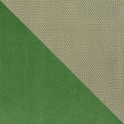 Green Linen and Velvet Reversible Lumbar Throw Pillow