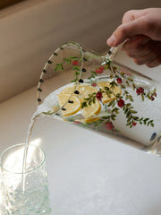 Hand- Painted Pomegranate Jug