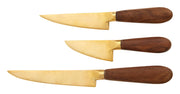 Rosewood & Brass Cheese Knives
