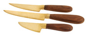 Rosewood & Brass Cheese Knives