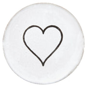 Astier de Villatte Line Heart Saucer