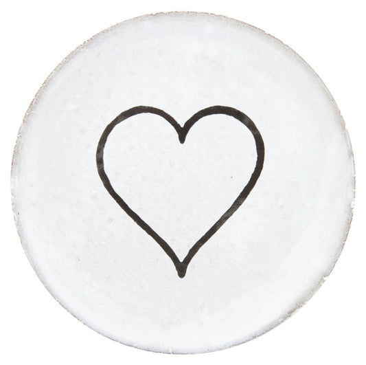 Astier de Villatte Line Heart Saucer