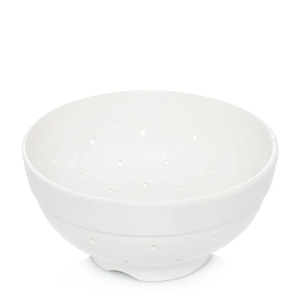 Hudson Grace White Ceramic Colander