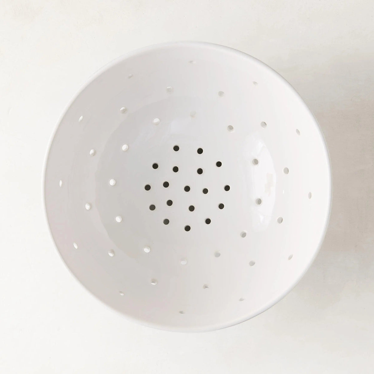 Hudson Grace White Ceramic Colander