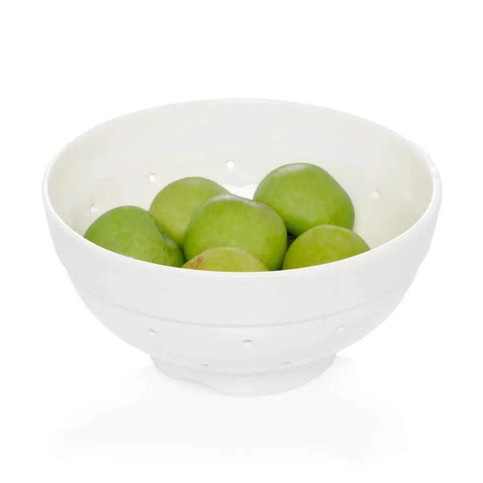 Hudson Grace White Ceramic Colander