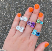 Small 2 Stone Ring
