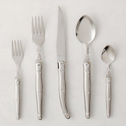 Jean Dubost Laguiole Stainless Steel 5-Piece Flatware Set