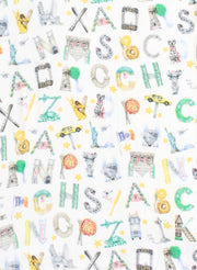 NYC Alphabet Soup Shawl Blanket