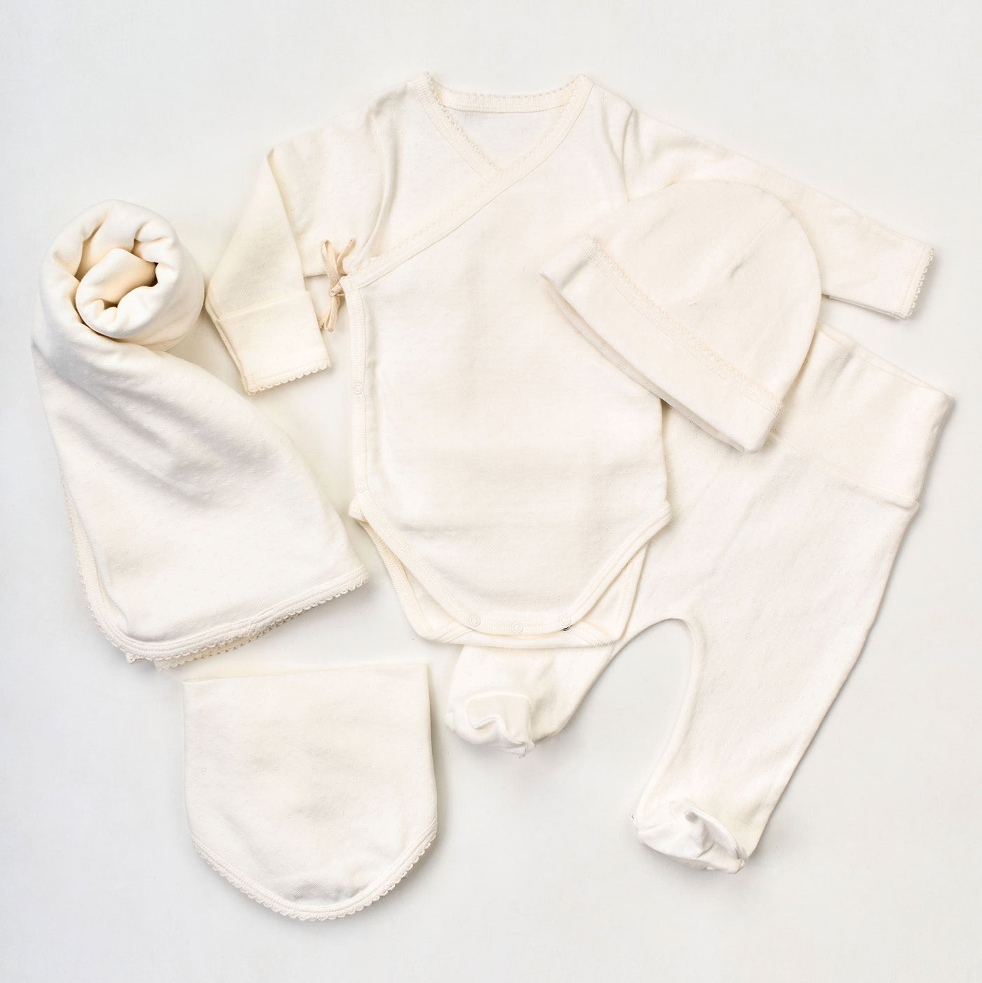 Welcome Baby Pointelle 5 Piece Set