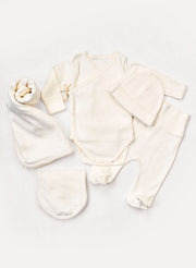 Welcome Baby Organic Pointelle Cotton 5 Piece Set
