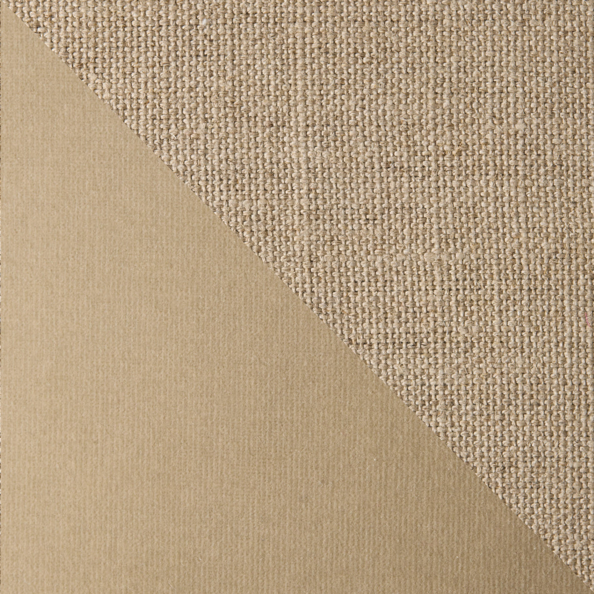 Khaki Linen and Velvet Reversible Lumbar Throw Pillow