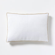 Khaki Velvet Gusseted Lumbar Throw Pillow