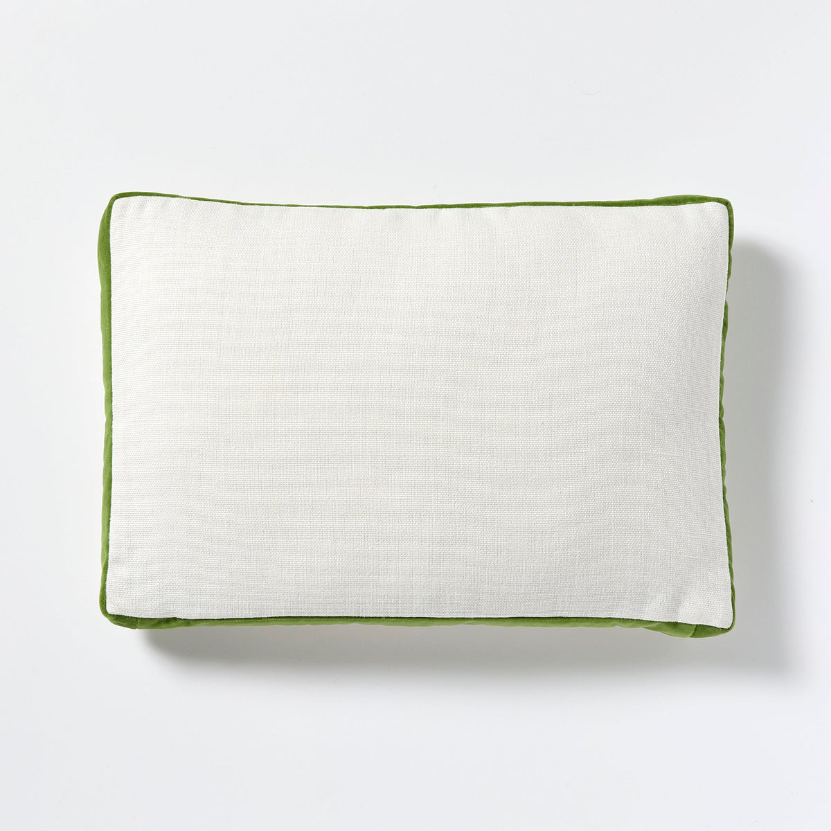 Kiwi Green Velvet Gusseted Lumbar Throw Pillow