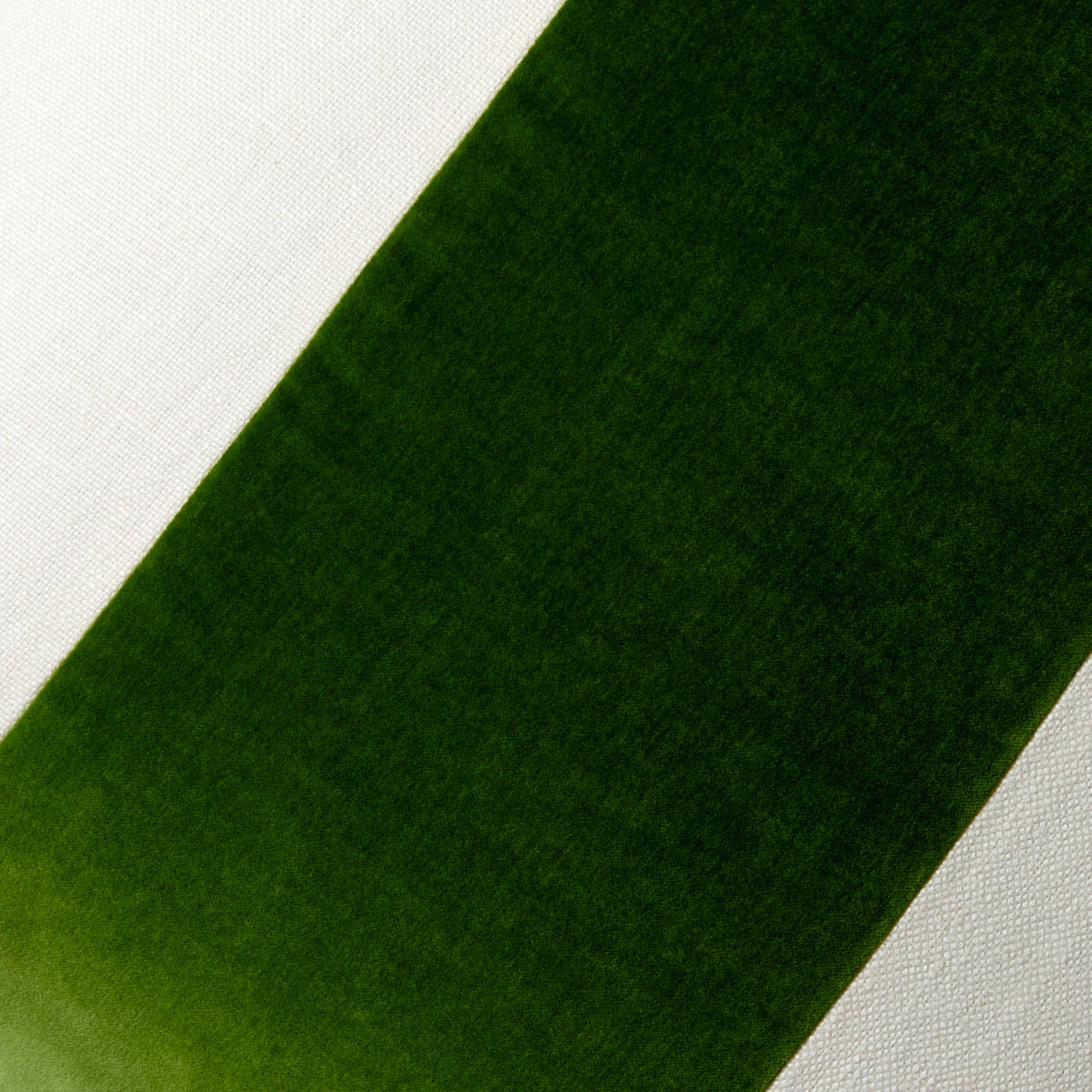 Kiwi Green Wide Velvet Stripe Throw Pillow