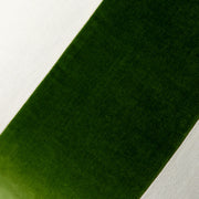 Kiwi Green Wide Velvet Stripe Throw Pillow