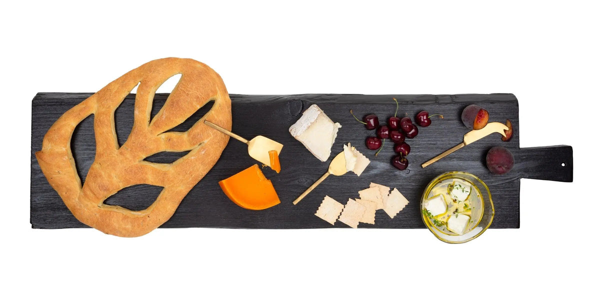 Large Black Wood Brasserie Serving Plank