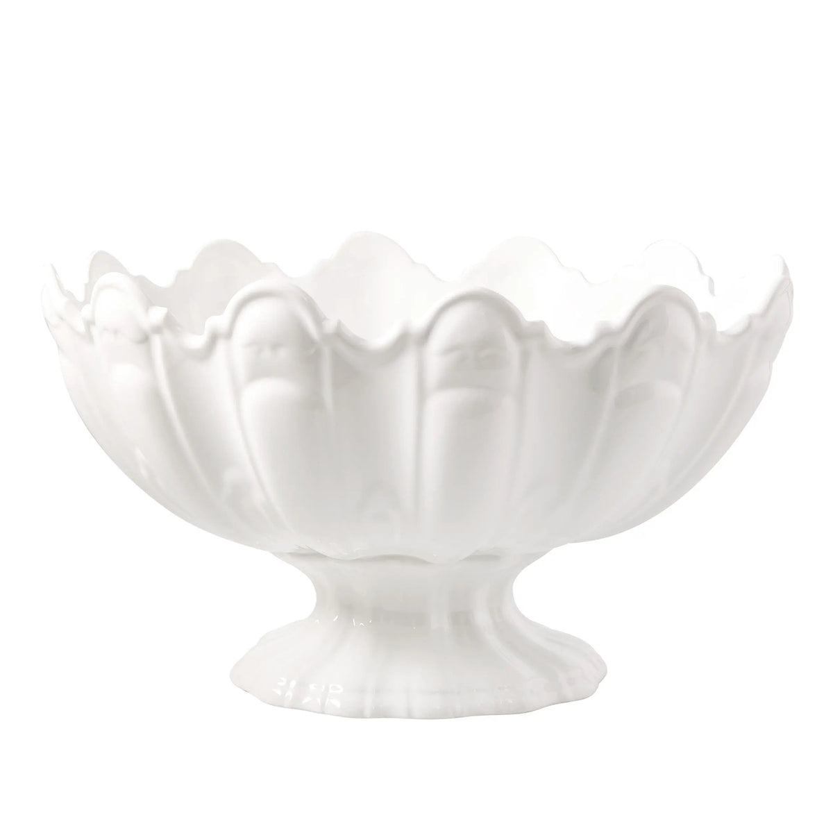 Large Ceramic Scalloped Serving Bowl
