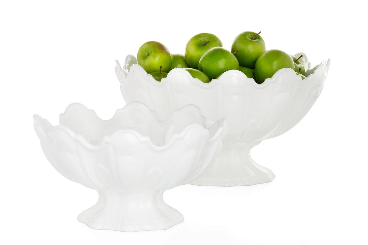 Large Ceramic Scalloped Serving Bowl