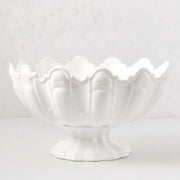 Large Ceramic Scalloped Serving Bowl