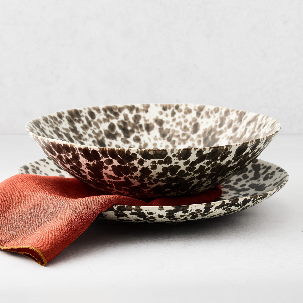 Large Nuno Splatter Stoneware Serving Bowl