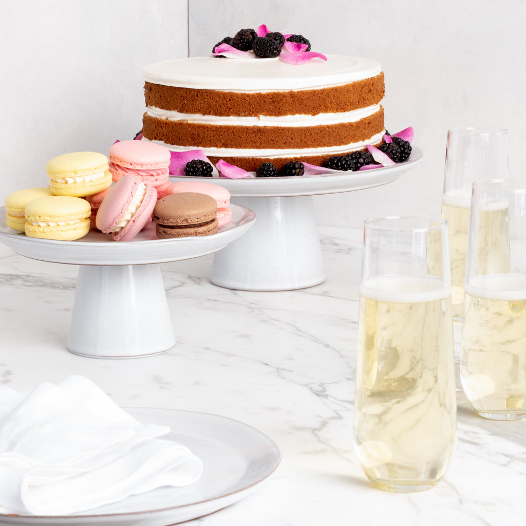 Large Stone Gray Cake Stand