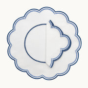 Lilibeth linen white & blue placemat (set of 4)