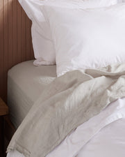 Linen Fitted Sheet (Bone)