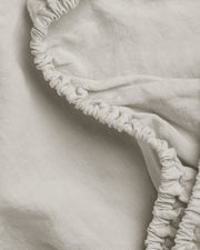 Linen Fitted Sheet (Bone)