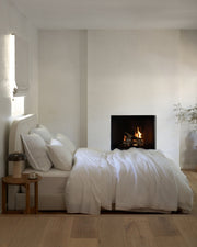 Linen Fitted Sheet (White)