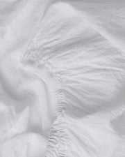 Linen Fitted Sheet (White)