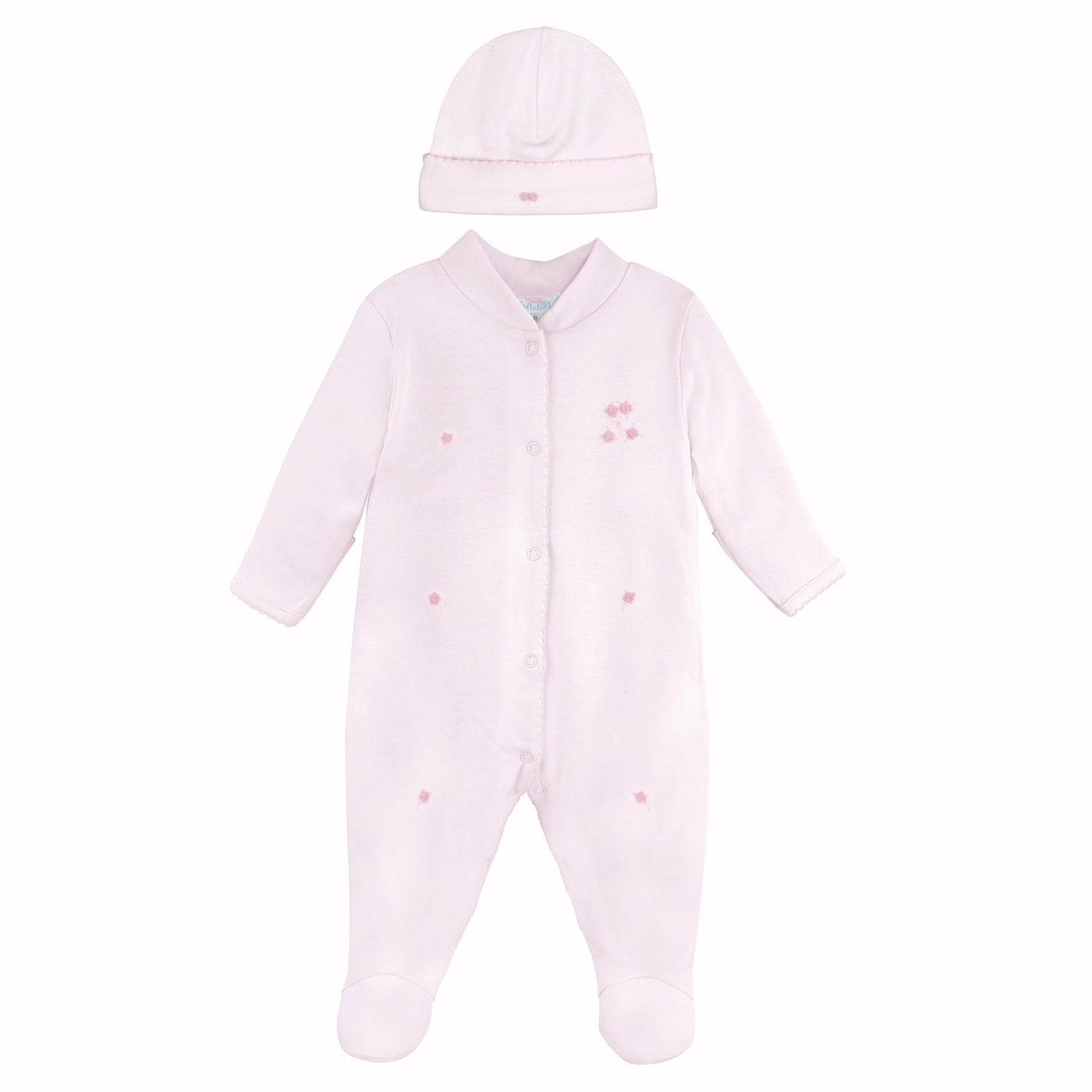 Sweet Roses Embroidery Set 2 Pieces | Baby Girl
