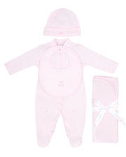Sweet Roses Embroidery Set 4 Pieces | Baby Girl