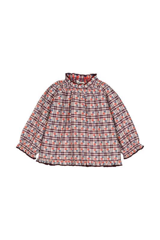 Maline Baby Blouse in Camelia Check