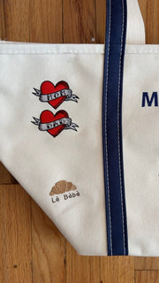 Custom Embroidered Mama Tote Bag