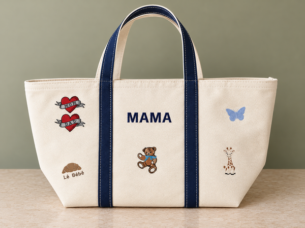 Custom Embroidered Mama Tote Bag
