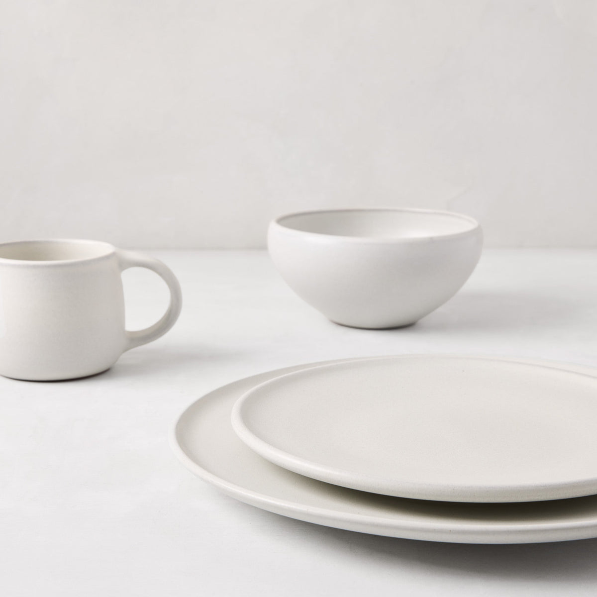 Matte White Stoneware Bowl