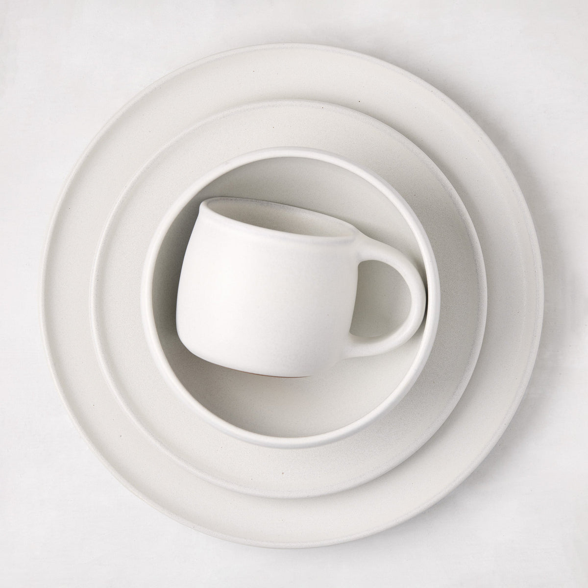 Matte White Stoneware Bowl